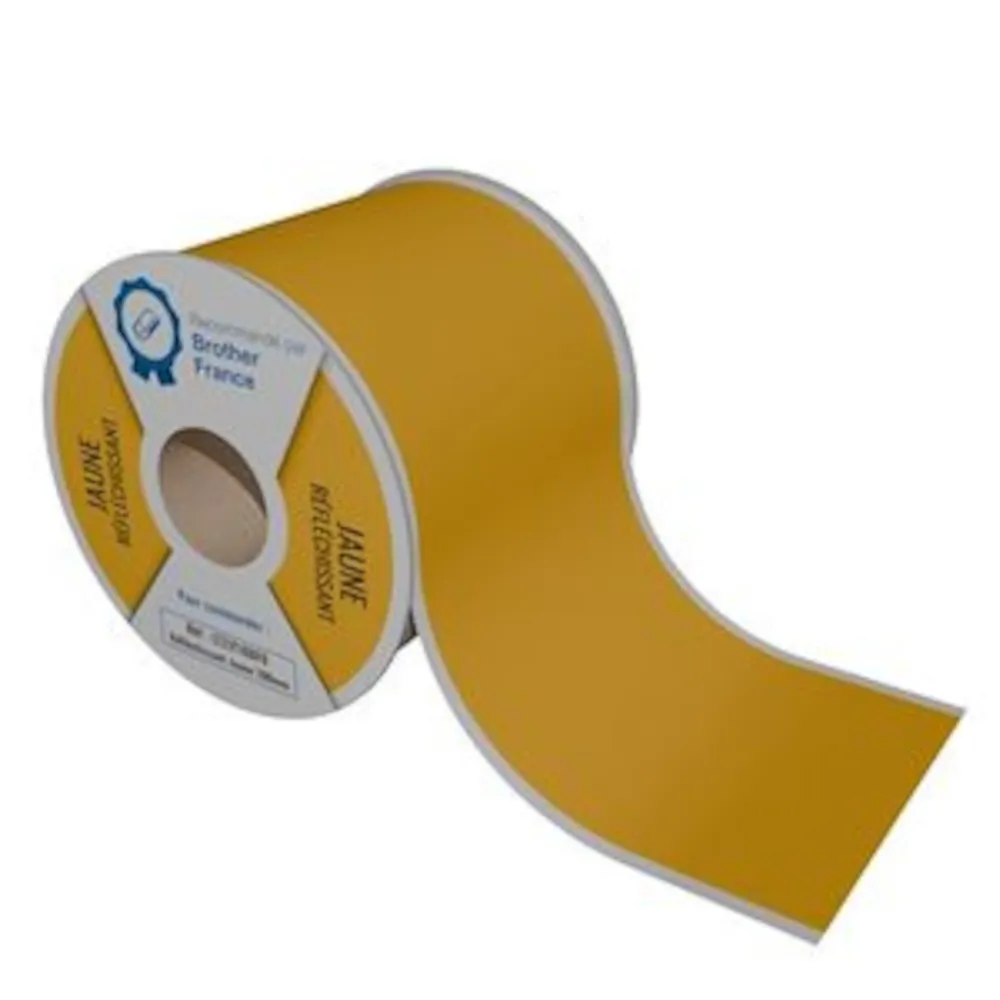 Rouleaux continu reflechissant jaune 100mm x 25m
