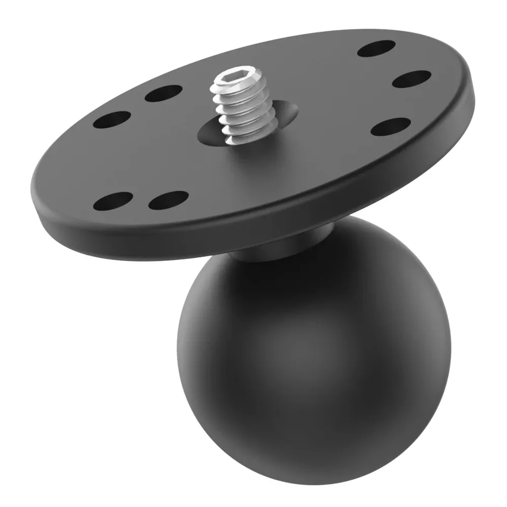 Adaptateur de boule-rotule RAM® avec plaque ronde et tige filetée 1/4