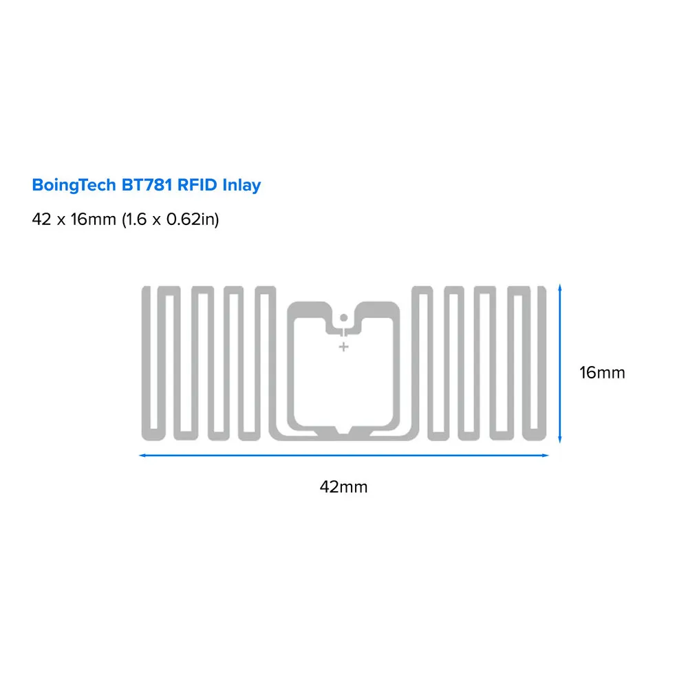 Etiquettes transfert thermique 44x19mm rfid polyester (échantillon)